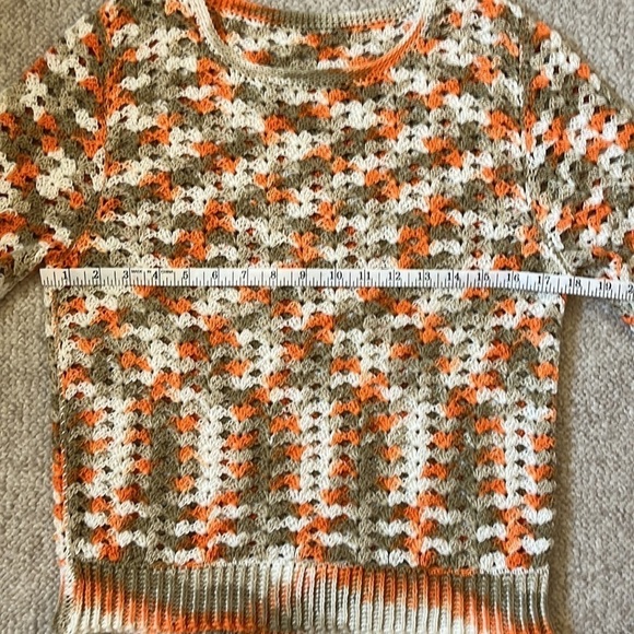 Vintage Hand Crocheted  Multicolor Sweater - Picture 6 of 10